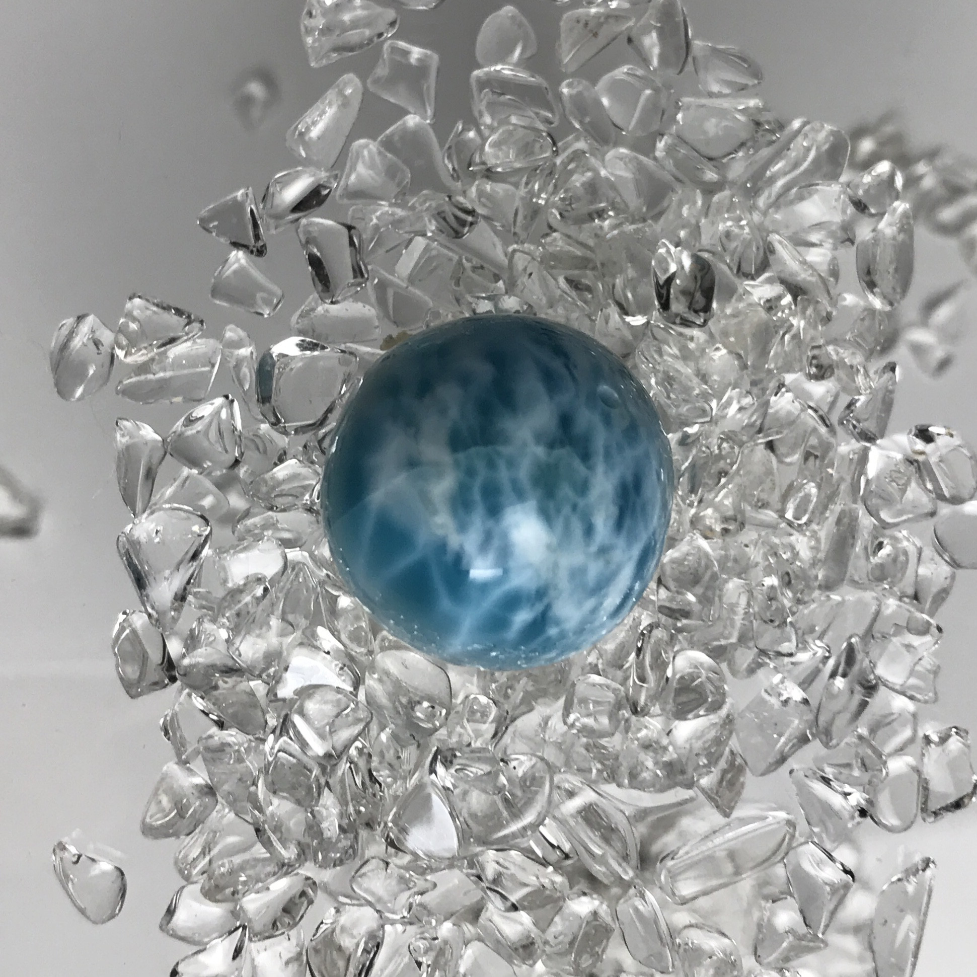 AAAAA ラリマービーズ　21.5mm 【送料込】　LMB004 larimar　直輸入