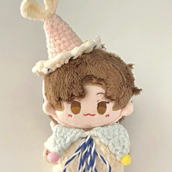 ぬい服 着せ替えぬいぐるみ用服 10cm 林檎熊 編み物⑥(ぬいぐるみなし