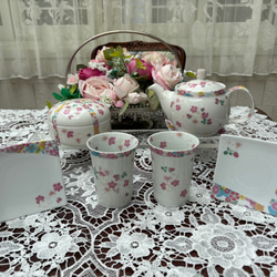 フラワーメドウ2：ボウル型タッパーウエア3点セット♥ポーセラーツ