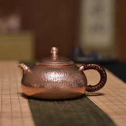 煎茶道具 750ML 手作り 銅ティーポット湯沸かし 湯沸 槌目 急須 水注し