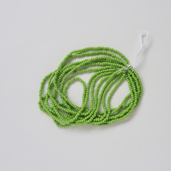 チェコ シードビーズ(11/0) グラスグリーン #PE05-G.GR / オートクチュール刺繍糸通しビーズ 2枚目の画像