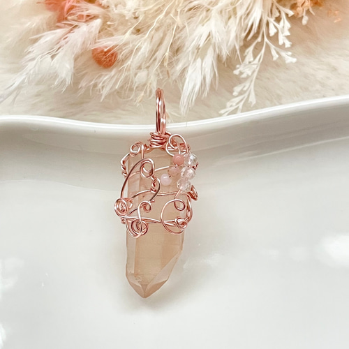 ピンクレムリアン　原石　ペンダント ピンクレムリアン ペンダント ピンクレムリアンシードクリスタル