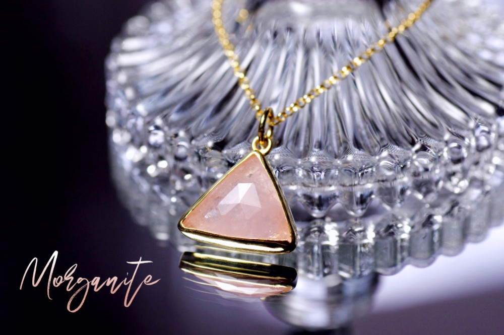 20％OFFネックレスフェア***New『Morganite』の世界でひとつの天然石ネックレスsv925+22kgf