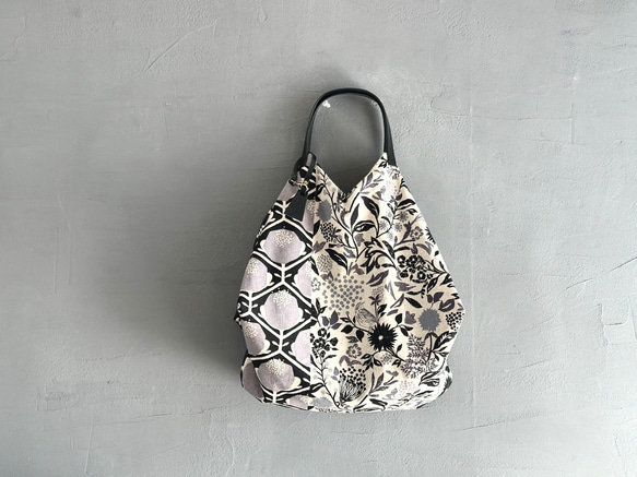 入荷！★トライアングル1番人気！黒色モダンでカッコいい！トライアングルバック　鳥パッチ綿麻【受注製作】 2枚目の画像