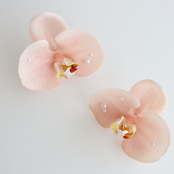 パール付き胡蝶蘭と桜のヘアパーツセット　Pink サクラ　コチョウラン　前撮り　和装ヘア 5枚目の画像