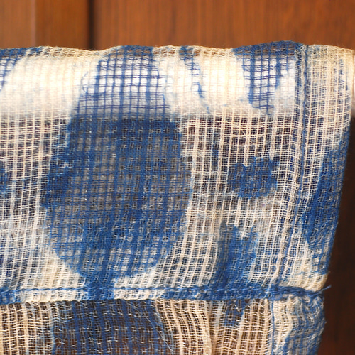 のれん☆インド綿☆藍染め風☆「コタドリアインディゴ ドロップ85