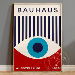 アートポスター バウハウス 幾何学 赤 青 抽象 ミニマル シンプル