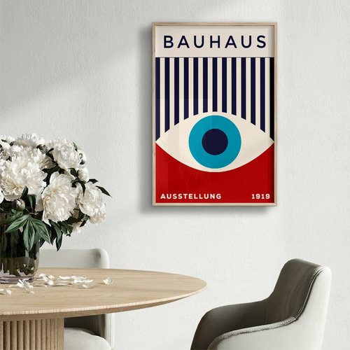 AXIS バウハウス Bauhaus ポスター A1版　赤 青 お選びください アートポスター バウハウス 幾何学 赤 青 抽象 ミニマル シンプル
