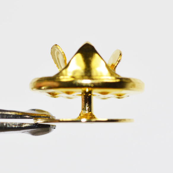 ブローチピンホルダー ネクタイバッジバック フラットベース 金色 ゴールドカラー2コ入り CT189 2枚目の画像