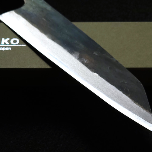 1点物】白紙1号 黒打 万能包丁 180㎜ #8032 栗柄 月光作 包丁・ナイフ