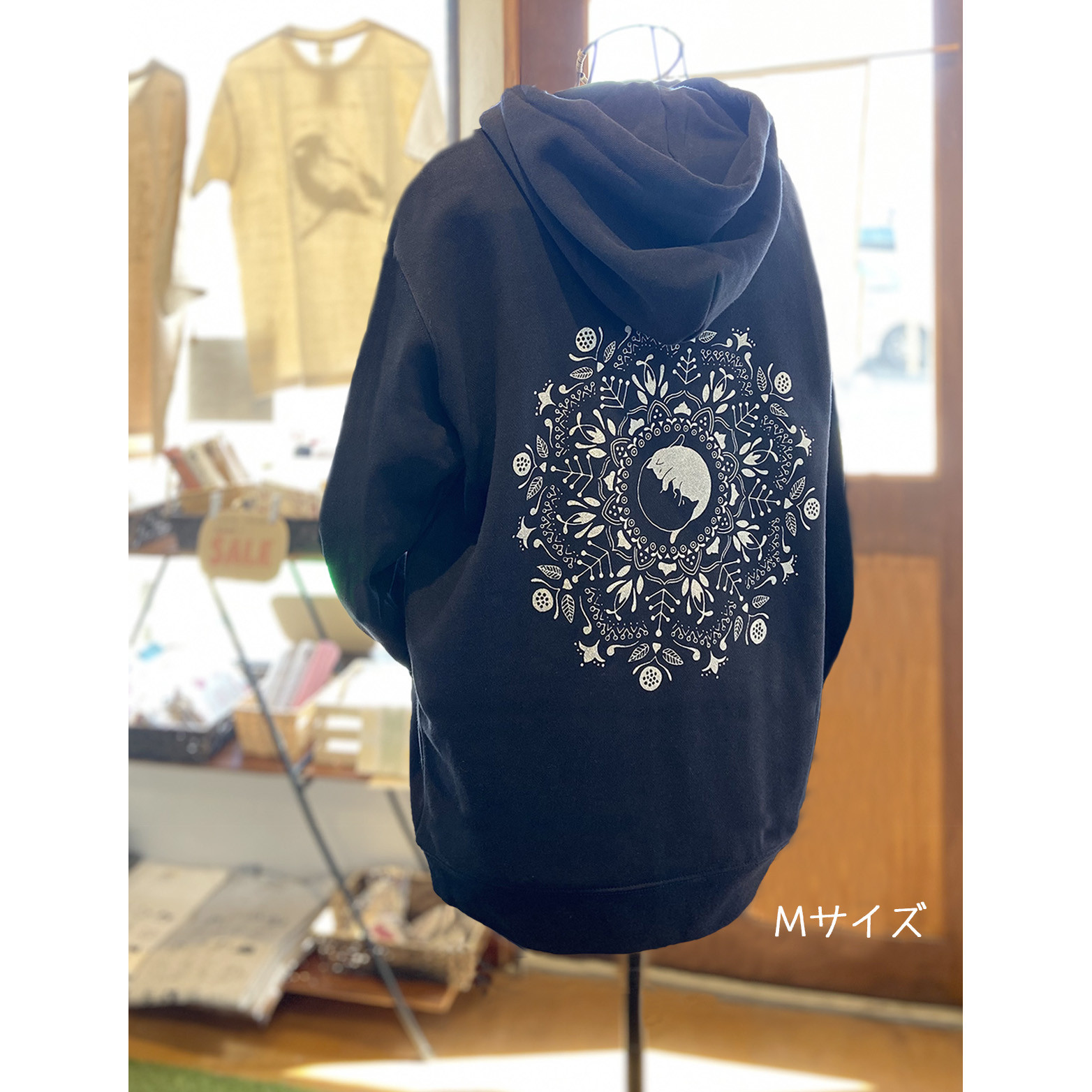 ねこの曼荼羅プルパーカー（ネイビー）