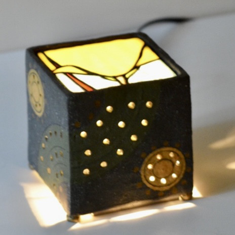 CUBE型ランプ(黄)