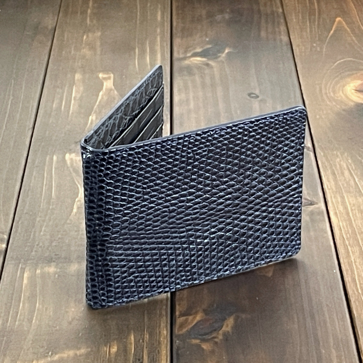 リザード × アリゲーター 無双 マネークリップ ネイビー