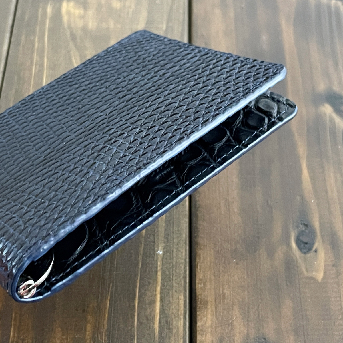 リザード × アリゲーター 無双 マネークリップ ネイビー