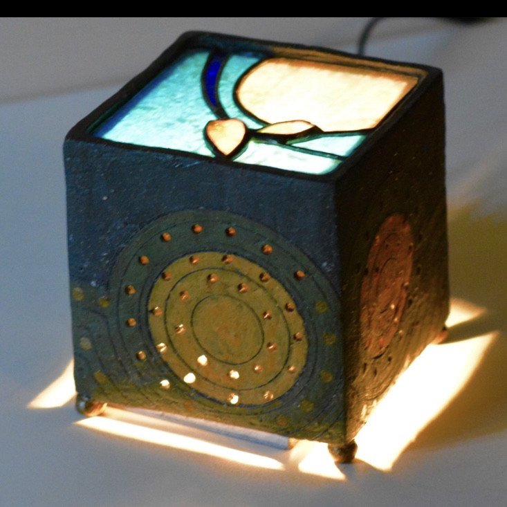 CUBE型ランプ(青)