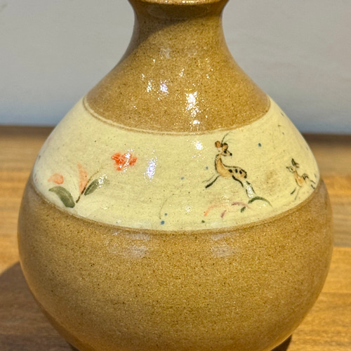 【​限​定​販​売​】 赤膚焼 通販 大塩正史 一輪挿し・花瓶・花器 花入れ（奈良絵） 工芸品