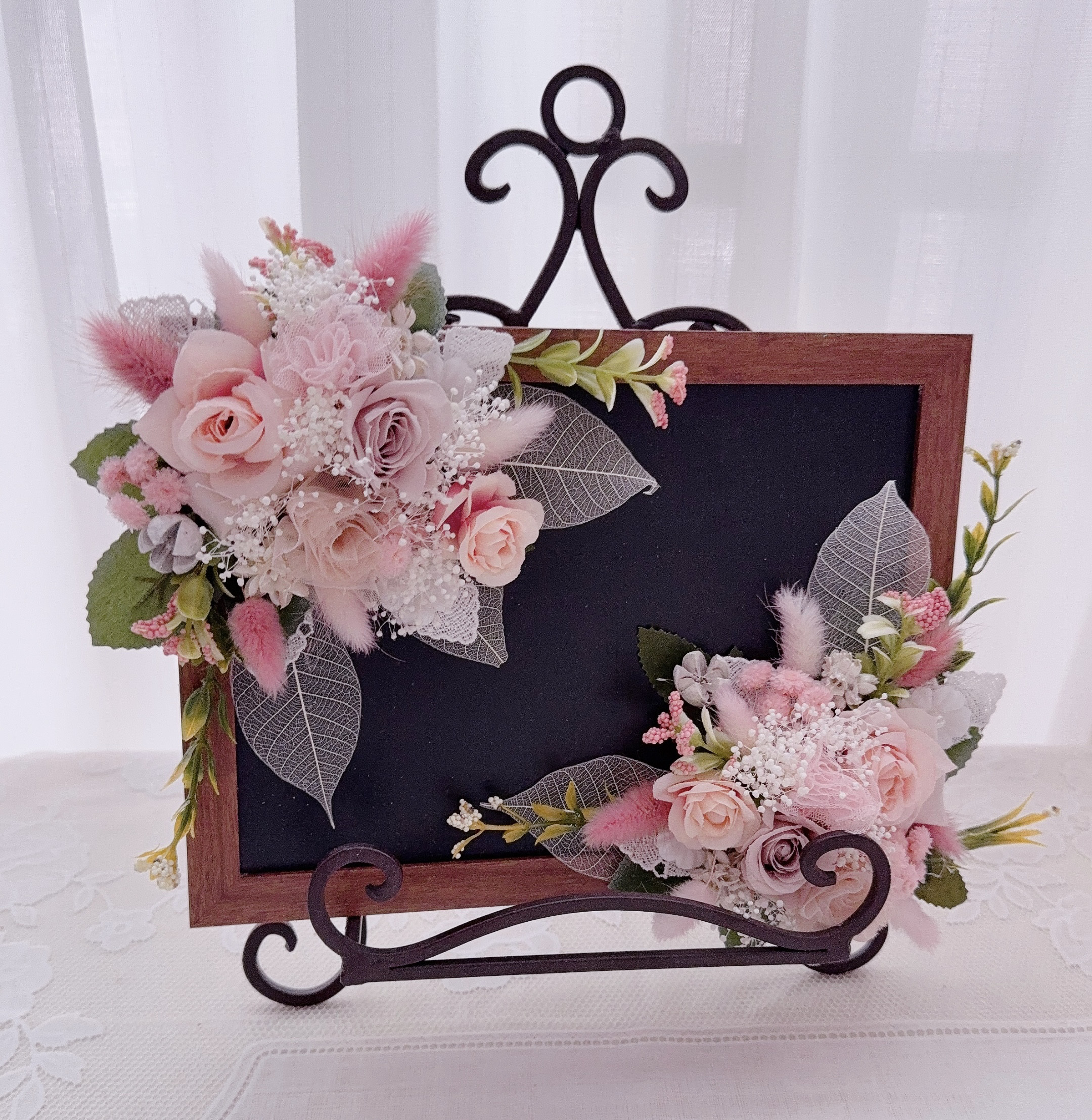 ❤️SALE❤️ピンクローズウェルカムボードアレンジ