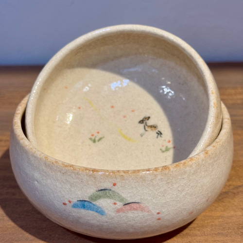 赤膚焼 入れ子（奈良絵） お椀・ボウル・鉢 赤膚焼 大塩正史 通販