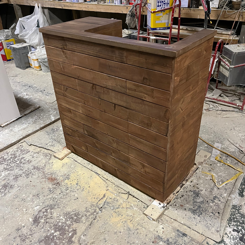 レジカウンター 横板貼り】レジカウンター 受付カウンター 幅100✖︎高さ100✖︎奥行き