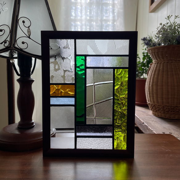 ステンドグラス　パネル　昭和レトロ　和モダン　障子 ステンドグラス パネル 昭和レトロ 和モダン 障子 ステンド