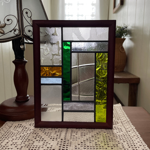 ステンドグラス パネル 大正ロマン 和モダン その他インテリア雑貨