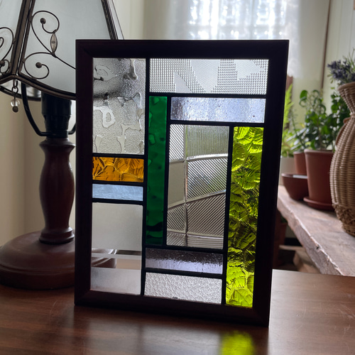 ステンドグラス パネル 大正ロマン 和モダン その他インテリア雑貨