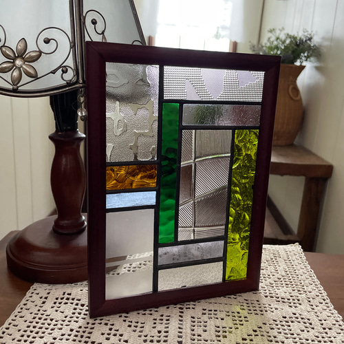 ステンドグラス パネル 大正ロマン 和モダン その他インテリア雑貨