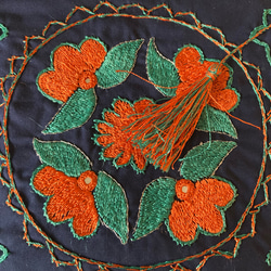 アフガニスタンの刺繍ポーチ ＜手作り＆フェアトレード＞ by Shayma【国内送料無料】 5枚目の画像