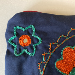 アフガニスタンの刺繍ポーチ ＜手作り＆フェアトレード＞ by Shayma【国内送料無料】 3枚目の画像
