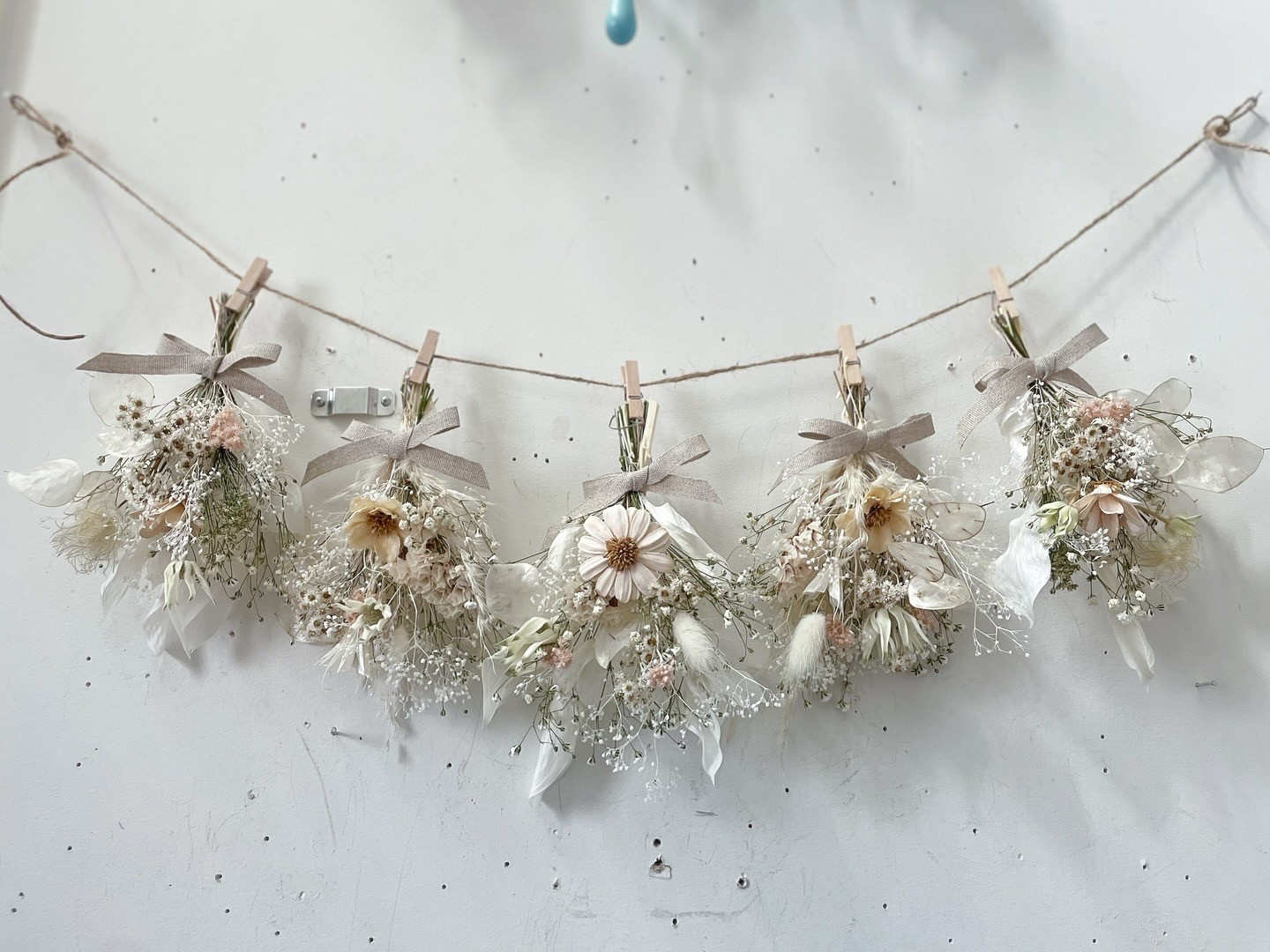 petit bouquet garland " Joie "  ドライフラワー ガーランド ミニブーケ マーガレット