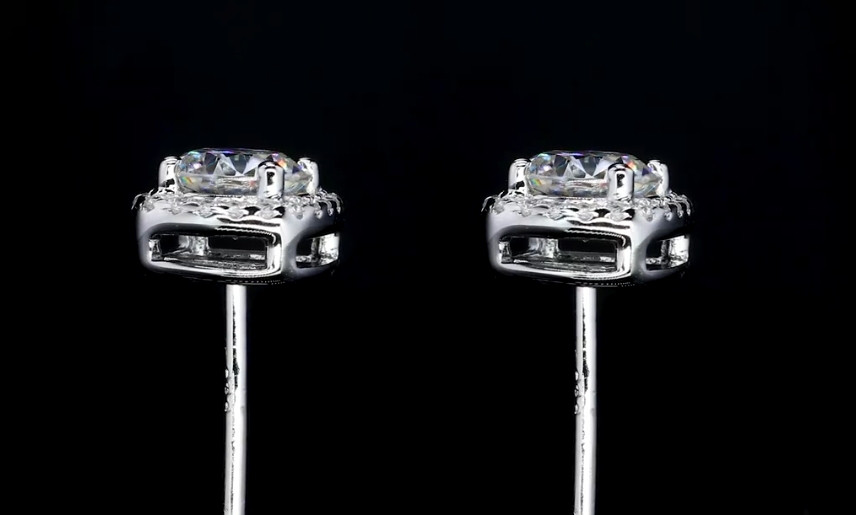 0.5ct and 0.5ct　モアサナイト　ピアス　ゴールドジュエリー　キラキラ　ラグジュアリー　　k18 a0n5u