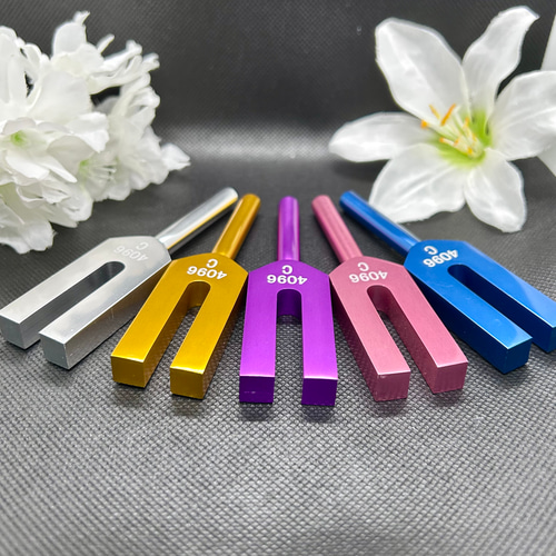 色選択』浄化セット カラー音叉（おんさ／チューナー） クリスタル