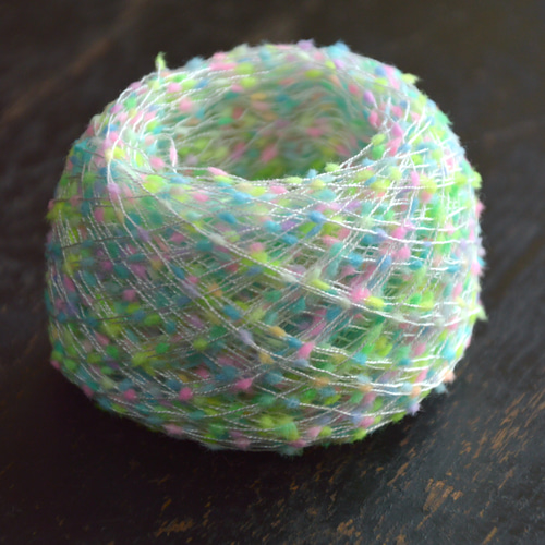 ◡̈⃝3m¥300◡̈⃝ マカロニ タイダイ ダークグレー 糸・ミシン糸  