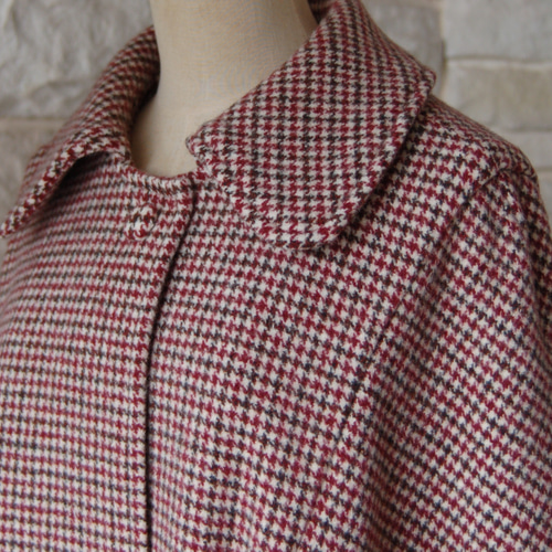 エレガントケープコート】 英国調 名探偵 千鳥格子柄 タイムレス