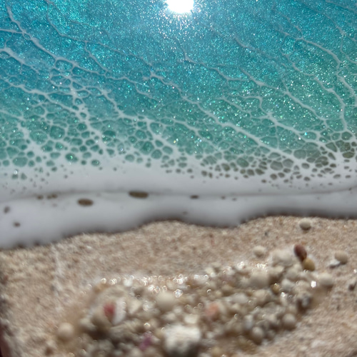 レジン 海アート オーシャンアート ミニキャンバス 10×10cm 南国