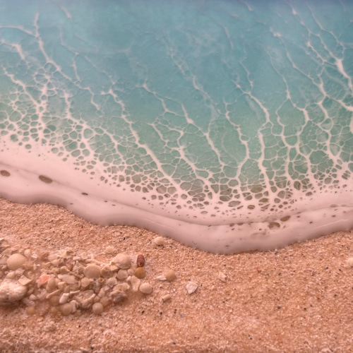 レジン 海アート オーシャンアート ミニキャンバス 10×10cm 南国 沖縄