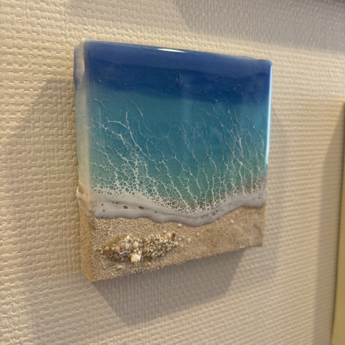 レジン 海アート オーシャンアート ミニキャンバス 10×10cm 南国 沖縄