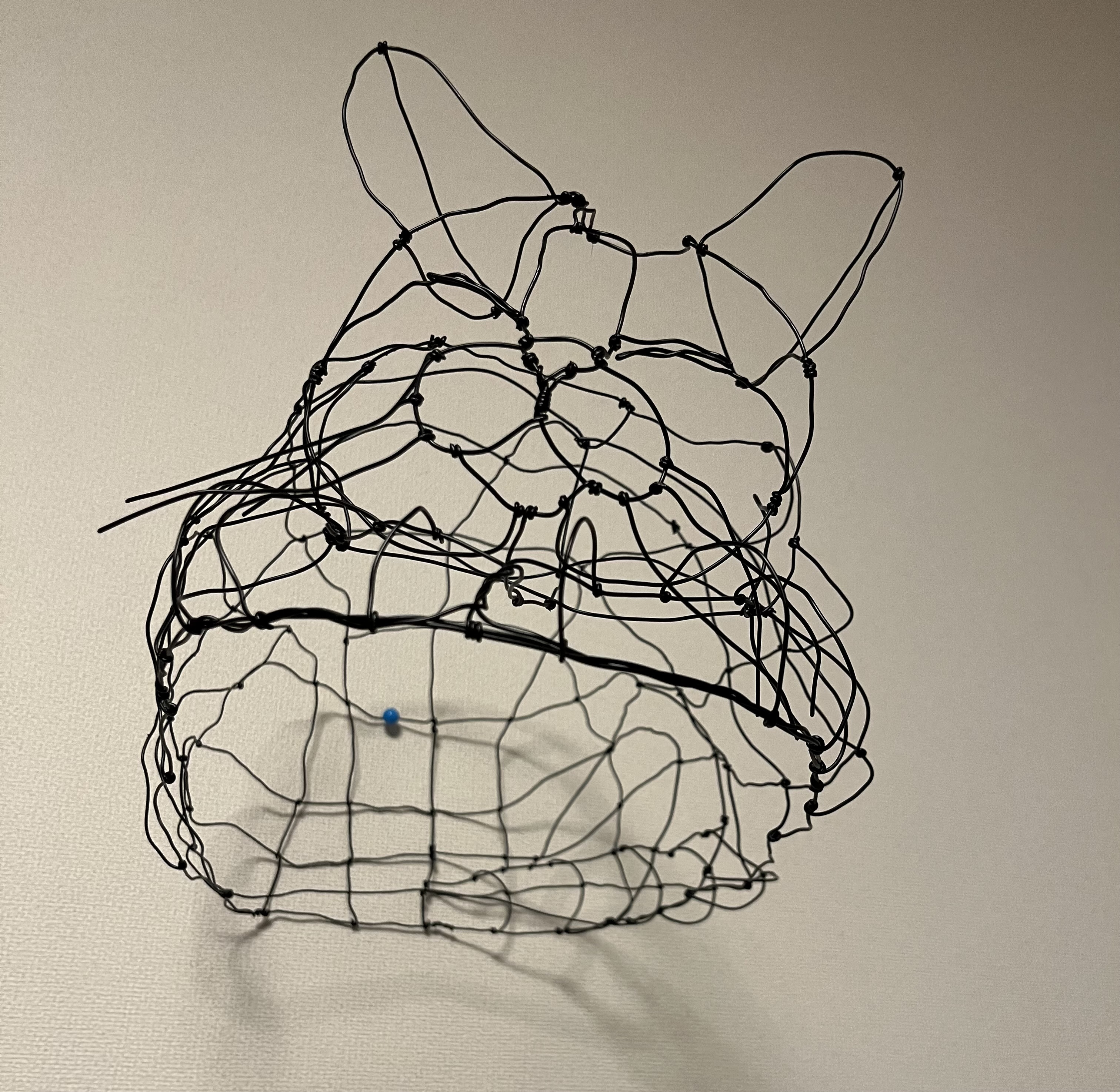 線と猫 ワイヤーアート