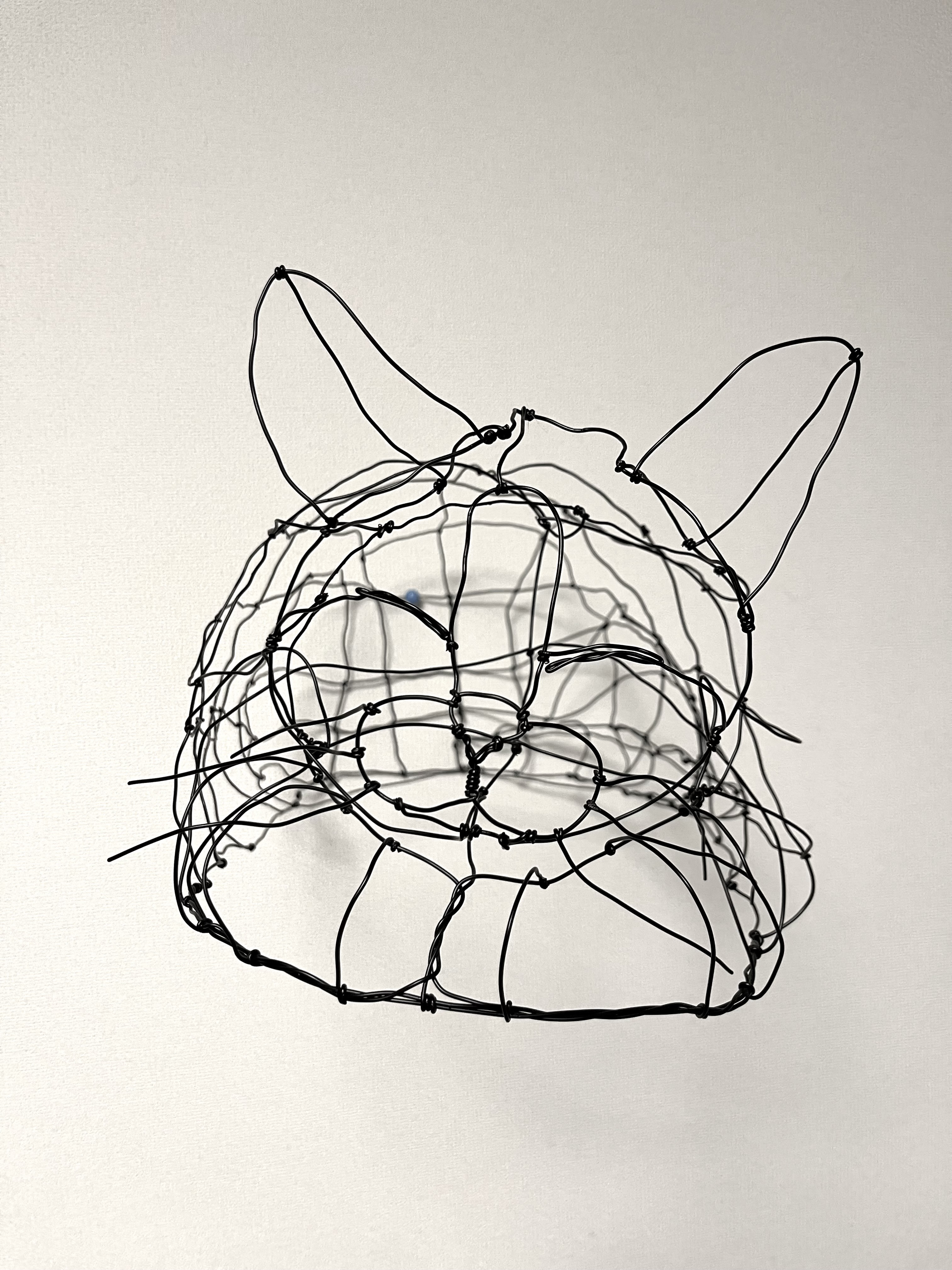 線と猫 ワイヤーアート