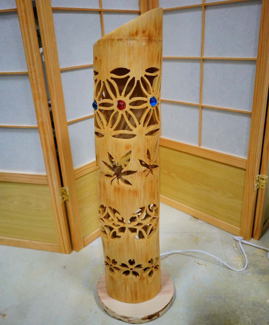 ◆全面彫◆竹灯り・竹あかり・竹灯籠　 ～～ 癒しの灯り ★竹和珠★～～