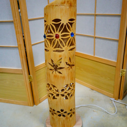 竹灯り　〜〜桜と和〜　竹灯籠　極太孟宗竹 竹灯り 〜〜桜と和〜 竹灯籠 極太孟宗竹 彫刻 sada 通販 11231049