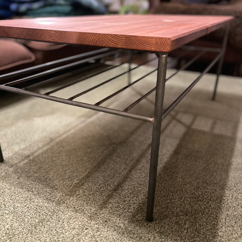 【送料込】　アイアンローテーブル　ハンドメイド　オーダーメイド　男前アイアン家具 アイアンローテーブル アイアン家具 男前家具 無骨 ハンドメイド