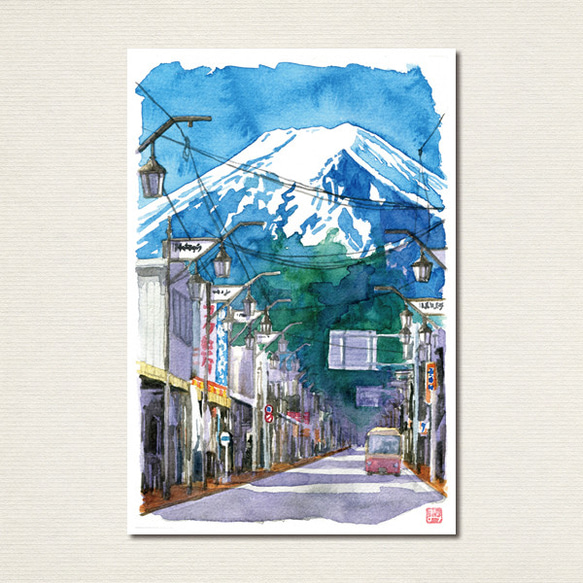 水彩画ポストカード12枚セット〈日本の風景〉 ポストカード Le moineau