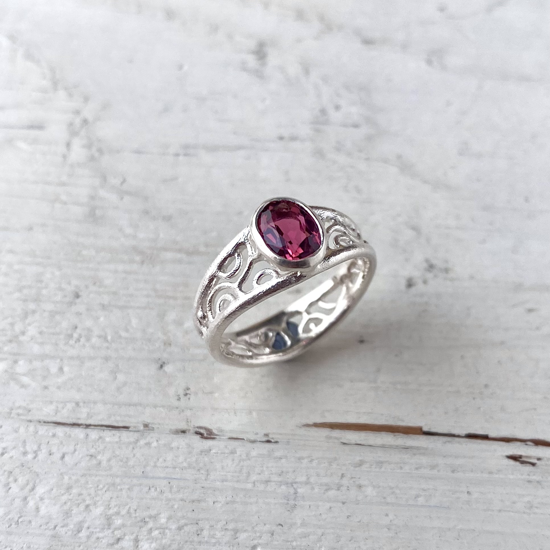 ピンクトルマリンの指輪