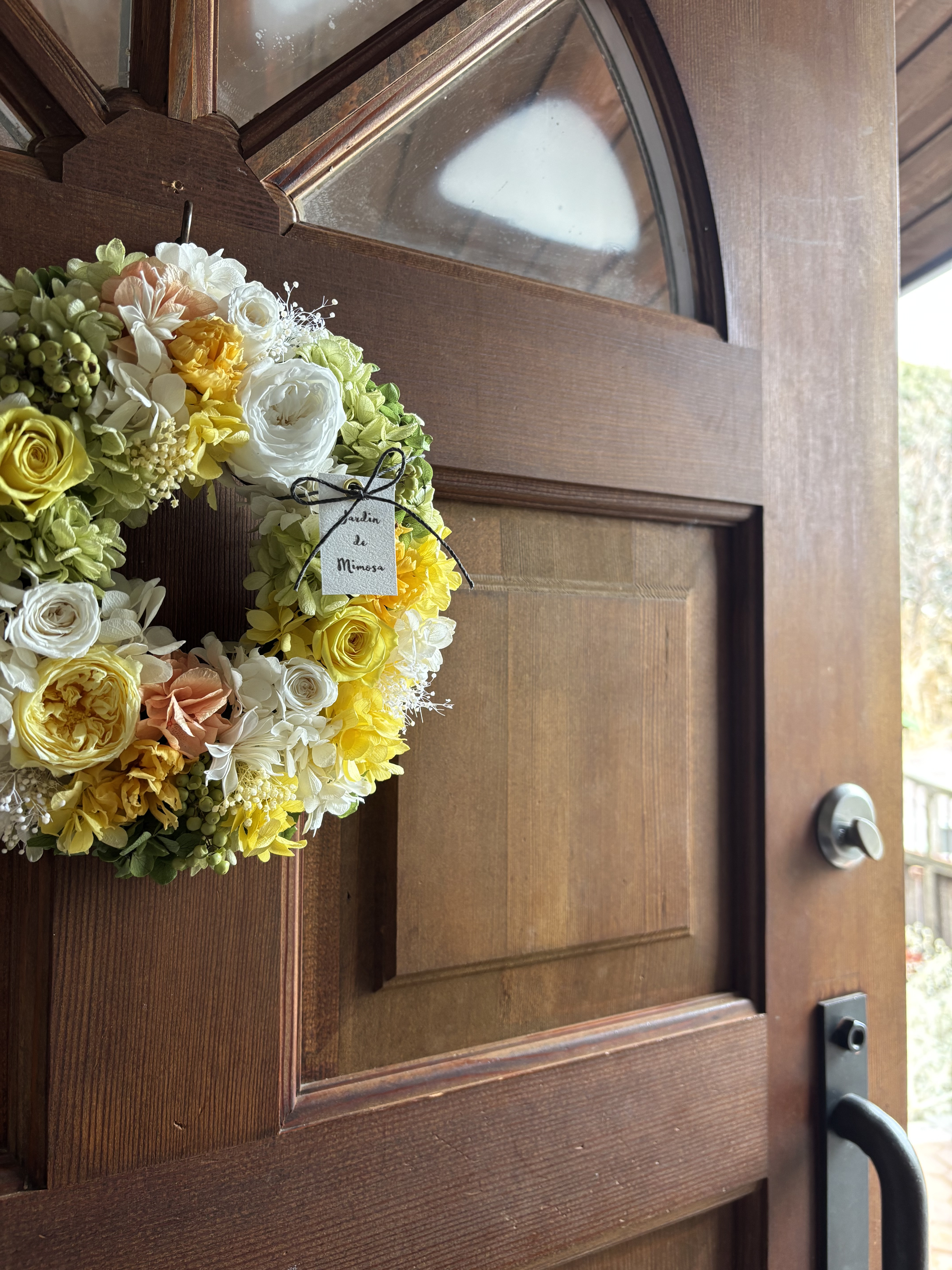 ローズ紫陽花のリース✴︎イエロー/ホワイト/グリーン　プリザーブドフラワー リース gergana.siteforgestudio.com