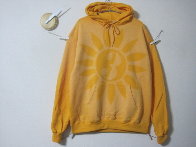 １点　サンフラワー【3】チャンピオンパーカー　　　ひまわり／たんぽぽ／起毛／ヴィンテージ／ジャージ／マスタード
