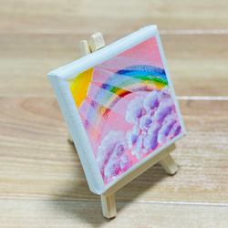 格安販売中 木漏れ日 虹 10cm】 空 アクリル カラフル キャンバスアート 絵画