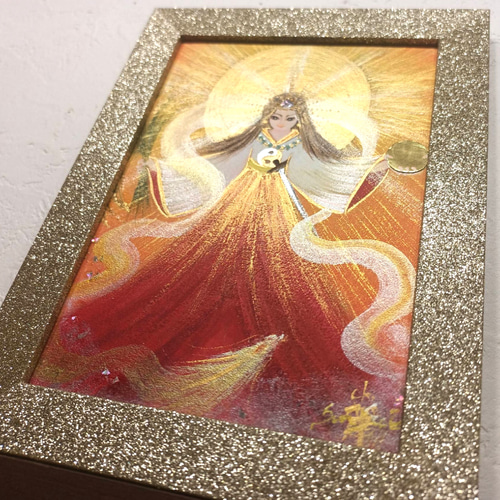 宝石(動く宝石) 大型絵画　肉筆　油彩　美術品　錦鯉 豪華額縁　インテリア 肉筆油彩画「疾走する九頭馬」 M10号 今回限定10 ー 三宝堂