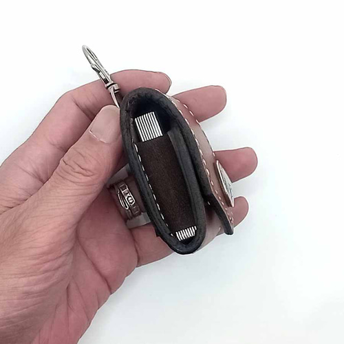 本革 レザー Zippo ライターケース ブラウン 牛革 デュポン