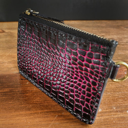 クロムエクセルレザー 濃紺】 レザーL字ファスナー ミニ財布 その他